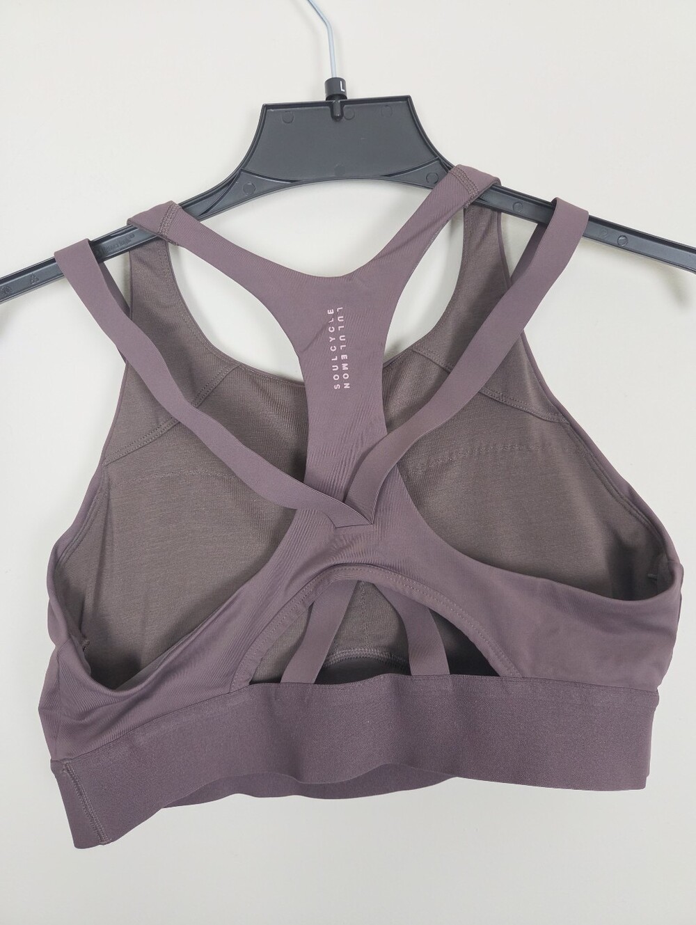 Lululemon X Soulcycle Set Sports Bra 24" Leggings Purple Taupe Womens 12 Everlux - Picture 3 of 11